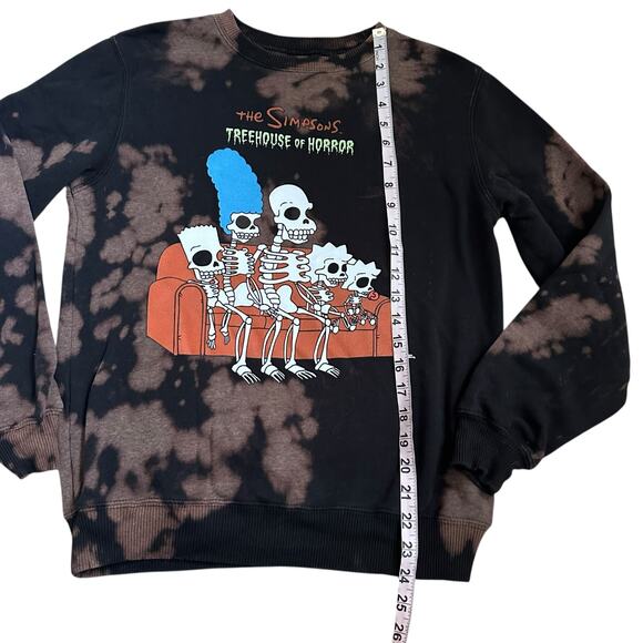 The Simpsons Treehouse of Horror Bleached Skeleton Family Sweatshirt XS - Picture 4 of 6